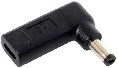 Allecto - USB C naar DC Adapter - 90 Graden Hoek voor Laptop en Tablet - PD Emulator Trigger - 5.5mm x 2.1mm aansluiting - Adapter voor Laptop -