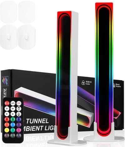 RGB LED Lichtstrip - Muziek Sync TV Achtergrondverlichting - App & Afstandsbediening 16 Miljoen Kleuren - Gaming Verlichting met Bluetooth App - Zwarte Lichtbar voor PC, TV, Slaapkamer Decoratie