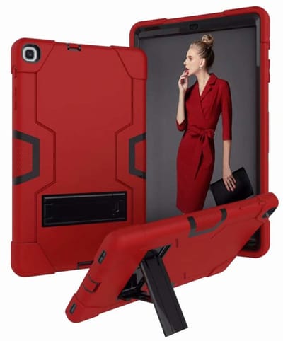 Ntech Armor Kickstand Hoesje Hoesje Geschikt Voor Samsung Galaxy Tab A 10.1 (2019) - Rood