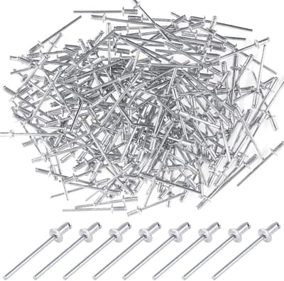 Aluminium Blind Klinknagels - Pop Klinknagels Trekken - Plaatwerk Bevestigen - Corrosiebestendig Materiaal - 3.2x6mm - Zilverkleurig