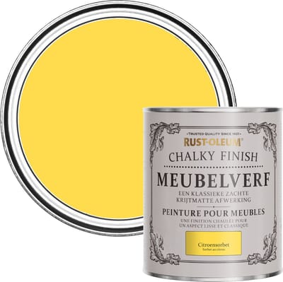 Rust-Oleum Geel Chalky Finish Meubelverf - Citroensorbet 750ml
