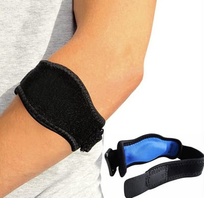 Wow Peach - 2 stuks Elleboog Brace - Elleboogbrace - Tennisarm Brace - Arm Brace - Tenniselleboog - Golfarm - Tennis Elbow - Fitness - ufitone - Set van 2 - Links en Rechts -  Zwart-blauw