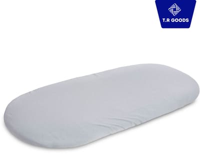 T.R Goods Waterproof hoeslaken voor Kinderwagen / Verschoonmand / Mozesmand – Ademend & Antibacterieel – Jersey Katoen – 75x35 cm – Grijs