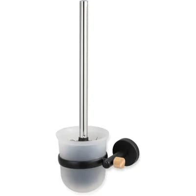 Msv Wc-borstel Met Houder Iana - Metaal/glas - Zwart Mat