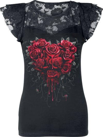 Spiral - Gothic T-shirt - Bleeding Heart - S tot 4XL - voor Vrouwen - zwart