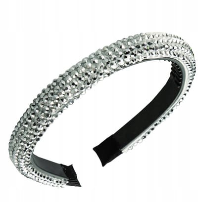 Zilveren Kristallen Haarband O414S - Elegant accessoire