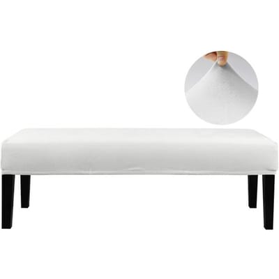 Stretch Eetbankhoes ,Massieve Zitbeschermer ,Rechthoekig ,Voor Woonkamer ,Voor Pianokruk 112-150cm
