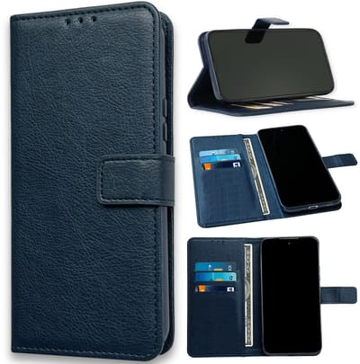 Casemania Hoesje Geschikt voor Apple iPhone 16e - Blauw - Portemonnee Book Case
