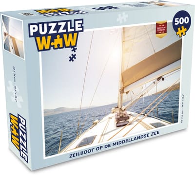 Puzzel Zeilboot op de Middellandse Zee - Legpuzzel - Puzzel 500 stukjes