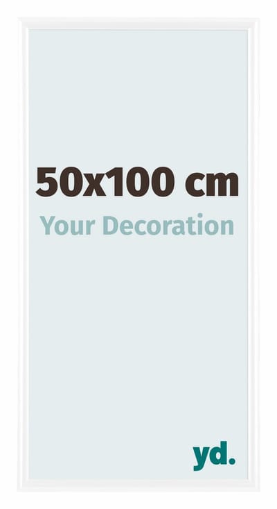 Your Decoration - Fotolijst 50x100 cm - Kunststof - Wit Hoogglans - Bordeaux