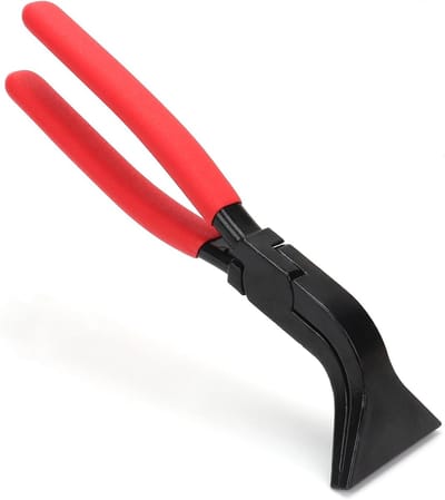 Vouwtangen voor het buigen en gladstrijken van platen, 60 mm breed met 45° afschuining en antislip handvat