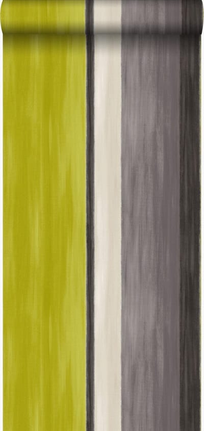 Origin Wallcoverings behang strepen okergeel en bruin - 53 cm x 10.05 m - 346931