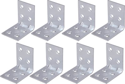 AMIG hoekankers/stoelhoeken - 10x - verzinkt staal - breedte 3cm - lengte 2 x 4cm