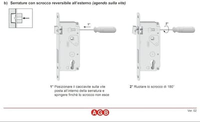 Inbouwslot voor binnendeur Patent Large - Geschikt voor Vleugeldeuren, Kettingslot, Bruin