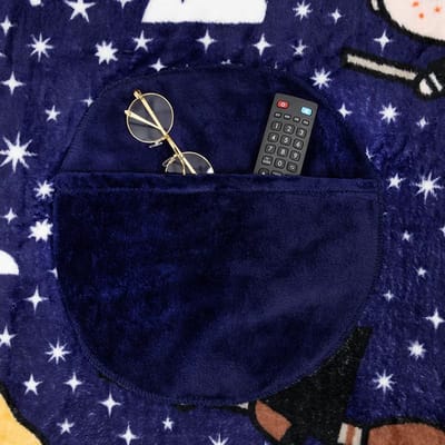 Harry Potter 2‑in‑1 Cushion Blanket – Officieel Gelicentieerde Zachte Opvouwbare Reisddeken, 120 × 150 cm- Paladone