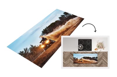 Keukenloper - Loper keuken - Quad - Kinder quad - Zand - Duin - 120x50 cm - Keukenloper vinyl