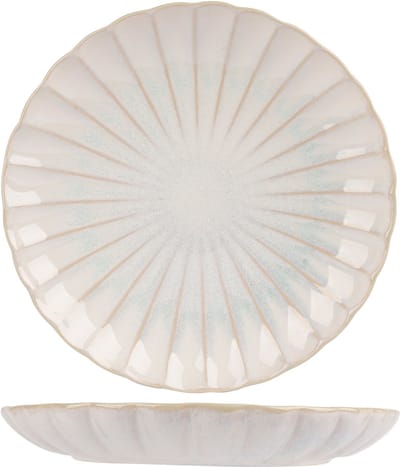 Cosy & Trendy Ontbijtborden Astera Pure Wit - 4 Stuks ø 21 cm - Aardewerk - Vaatwasser-, Magnetron- & Ovenbestendig
