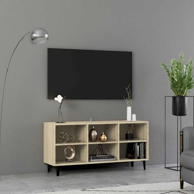 vidaXL - Tv-meubel - met - metalen - poten - 103,5x30x50 - cm - sonoma - eikenkleurig