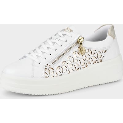 Sneakers met ornamenten opzij - wit - Gr. 41 van Goldner Fashion
