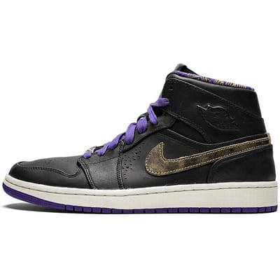 Jordan 1 Retro Mid Nouveau Black History Month 2014 629151-009 45