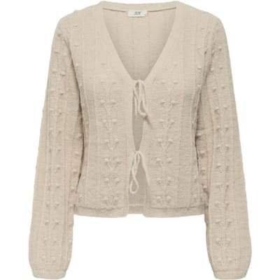 Jacqueline de Yong Vest Jdysigrid Life L/s Tie Cardigan Knt 15351394 Cement Dames Maat - S