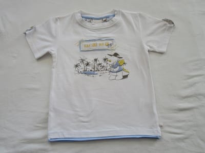 noukie's  , jongens, t-shirt korte mouw , wit , victor , safari road , 104 - 4 jaar