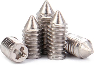 Kleine RVS Conuspunt Schroeven zonder Kop, M2.5x10mm, 60 Stuks voor Precisietoepassingen en Bevestigingen
