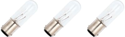 Signaallamp Ba15d 60V 3W - 50 mAh - 3 stuks - T16 Gloeilamp Ø16mm - 54mm - 2500K - Dimbaar