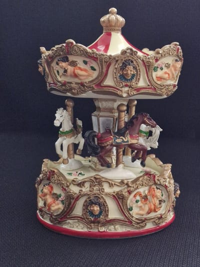 Muziekdoos Vintage Carrousel (medium) - (hxbxd) ca. 16cm x 11cm x 11cm