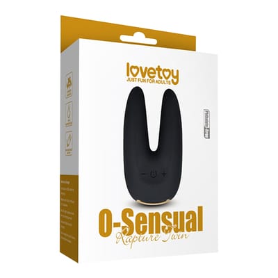 Lovetoy - O-Sensual Rapture Twin - Clitoris of Tepel Vibrator - Zwart