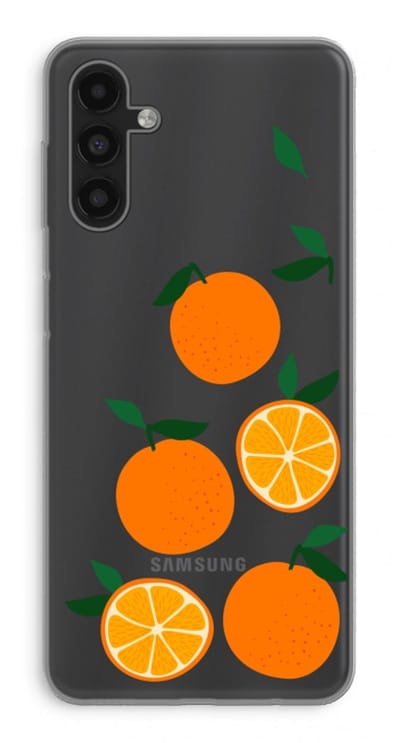 Case Company® - Hoesje geschikt voor Samsung Galaxy A04s hoesje - Will you be my clementine - Soft Cover Telefoonhoesje - Bescherming aan alle Kanten en Schermrand