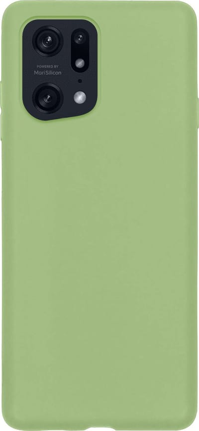 Hoes - Geschikt voor OPPO Find X5 - Sterk & Shockproof - Hoesje Cover - Siliconen Case - Groen