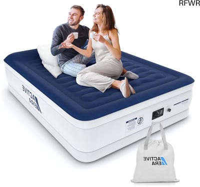 RFWR® Luxe 2 Persoons Luchtbed met Elektrische Pomp en Geïntegreerd Kussen – Extra Hoog, Comfortabel en Duurzaam