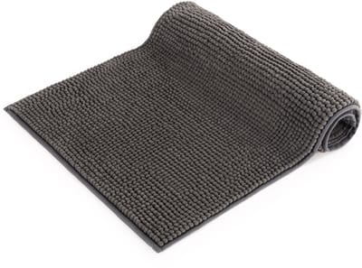 Blumtal Badmat - Anti-slip Badmat - Chenille Zachte Badmat - 60 x 120 cm - Donkergrijs