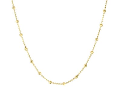 YO&NO - Ketting - Zilver verguld - Bolletjes - 2,0 mm -  40 + 4 cm -  Zilver 925