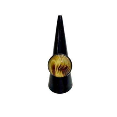 2 Love it Fantasy d - Ring - Verstelbaar in maat - Diameter 20 mm - Bruin - Geel - Goudkleurig - Zwart