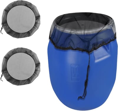 Allecto Plus - 2 stuks regentonnet met elastiek voor bescherming tegen bladeren - regenton accessoire voor 100cm ton - regenton beschermnet met strakke grip