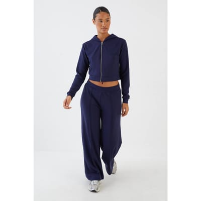 Dames Dsgn Studio Superzachte Wijde Pijpenbroek | Marineblauw | Maat: Medium