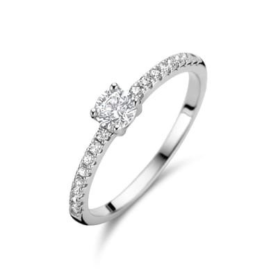 Gerhodineerd Zilver Ring Met Zirkonia 1336121