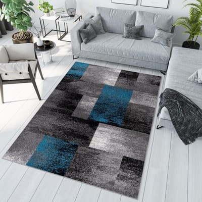 Tapiso Jawa Vloerkleed Grijs Antraciet Blauw Modern Tapijt Maat- 300x400