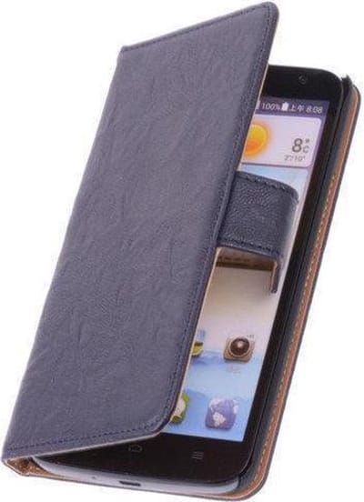 BestCases Nevy Blue  Huawei Ascend G660 Luxe Echt Lederen Booktype Hoesje