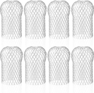 Dailygoods- Dakgootbeschermer Aluminium - 8 Stuks - Bladeren/Verontreiniging - Regenpijpbescherming - Waterdicht/Weerbestendig - 15 x 8 x 8 cm - Regenpijpfilter