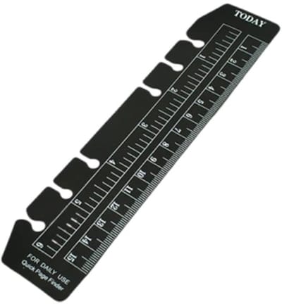 Store_7 - Flexibele liniaal - Buigbare liniaal - Onbreekbaar en multifunctioneel - Zwart - Meetliniaal - Pagina scheider - Geschikt voor A6 ringmap...