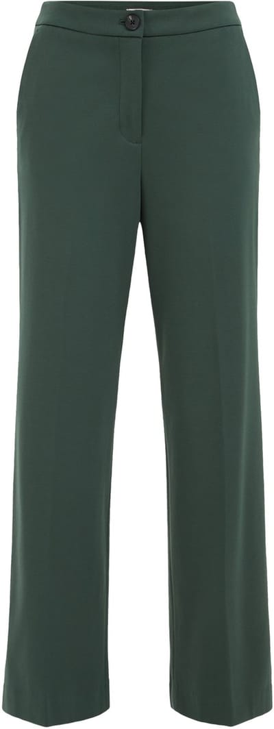 WE Fashion Dames petite wide leg pantalon met stretch