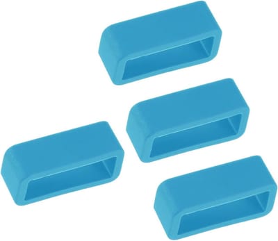 4 stuks rubberen horlogebanden - 16mm breedte siliconen horlogehouders voor vervanging en reparatie, turquoise blauw