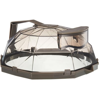 Magnetron voedselafdekking met handvat Hoge temperatuurbestendig Magnetron spatdeksel Beschermkap met ventilatieopening koffie