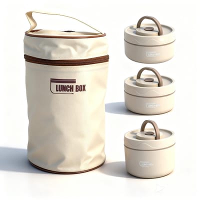 Dailygoods- Lunchbox Geïsoleerd - Roestvrij Staal 304 - Draagbare Thermische Box - Voedselcontainer - Lekvrije Afdichting - 4 Stuks