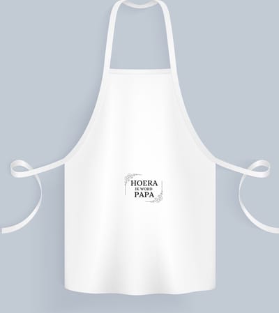 Akyol - hoera ik word papa Keukenschort - Vader - iemand die vader wordt - dadchelor - vader cadeautjes - geschenk - kado - 82 bij 71 cm
