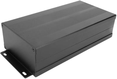 DIY Elektronische Behuizing voor PCB Projecten - Aluminium Junction Box en Koelcase 55 x 106 x 200mm, Gesplitst Type, Zwart met Buigplaat