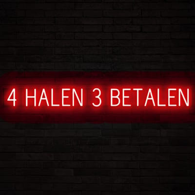 4 HALEN 3 BETALEN - Lichtreclame Neon LED bord verlicht | SpellBrite | 146,91 x 16 cm | 6 Dimstanden & 8 Lichtanimaties | Reclamebord neon verlichting